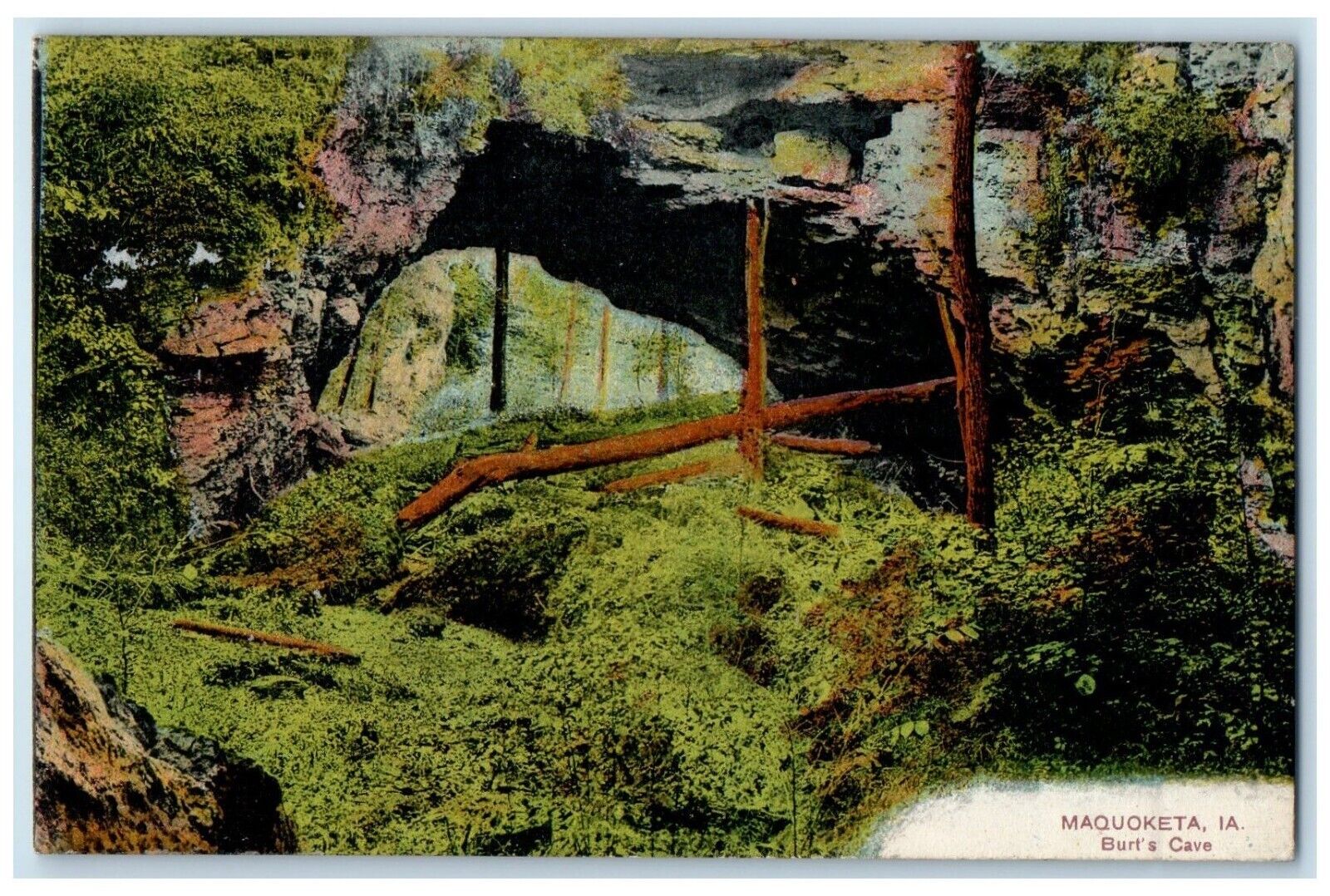 c1910 Scenic View Burt Cave Maquoketa Iowa IA Vintage Antique Posted Postcard