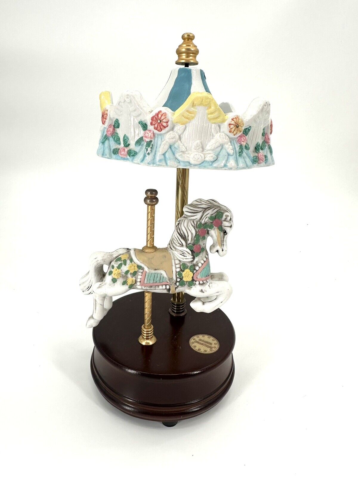 Vintage 1990 Giftec Limited Edition  musical carousel with canopy