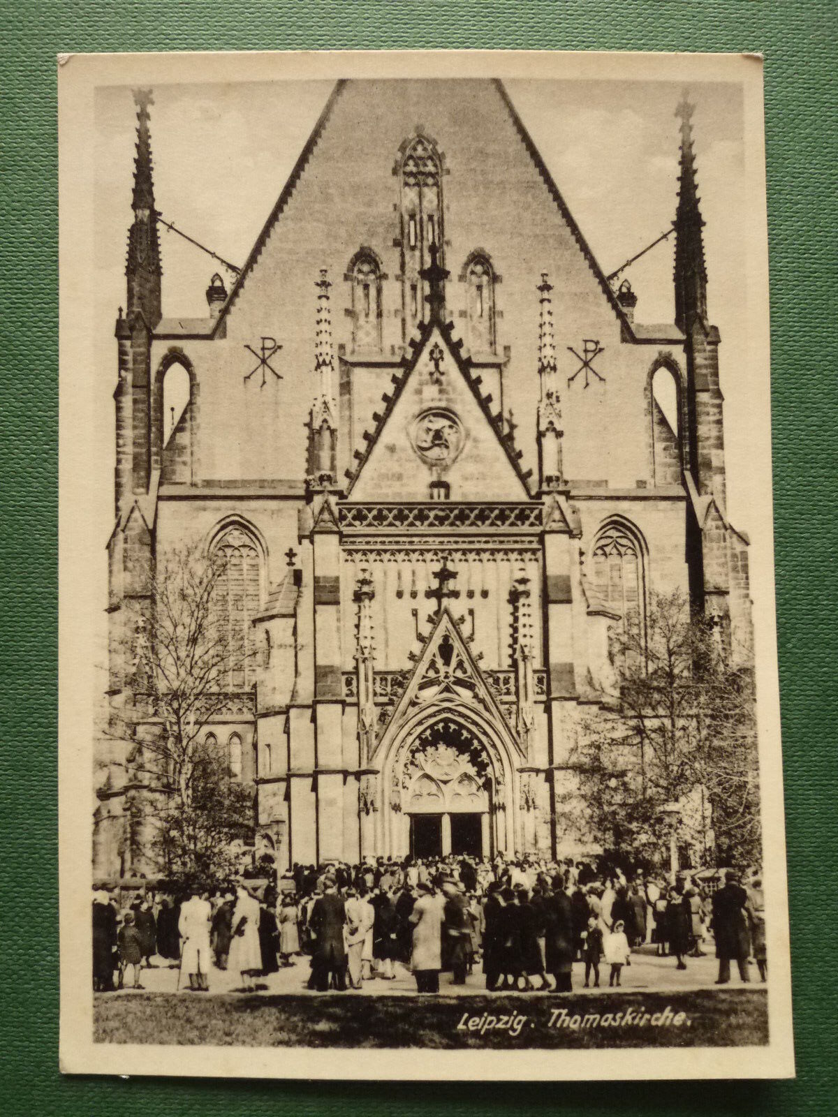 Ak Leipzig,St.Thomas Church,Menschen, Animated Scene, Postal Not Used