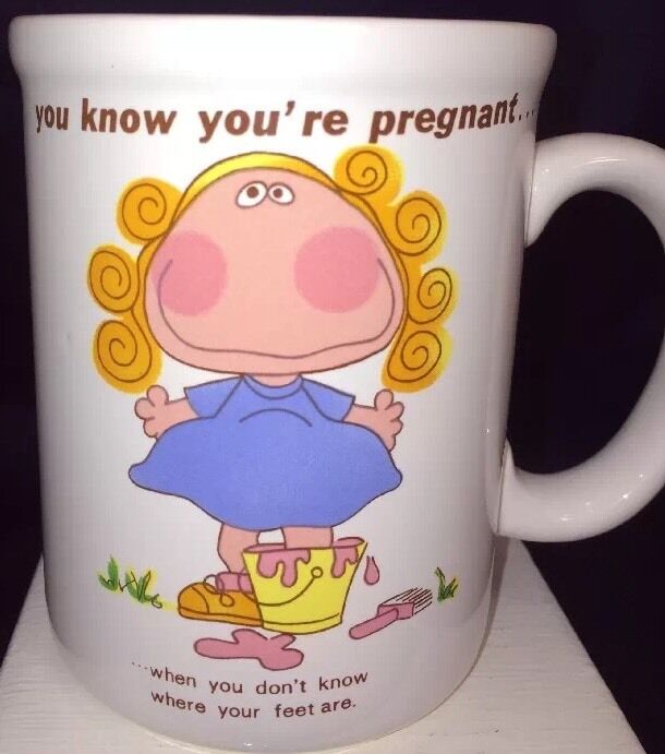 Delbies New Vintage 1982 You Know You\'re Pregnant When? Mug/Cup