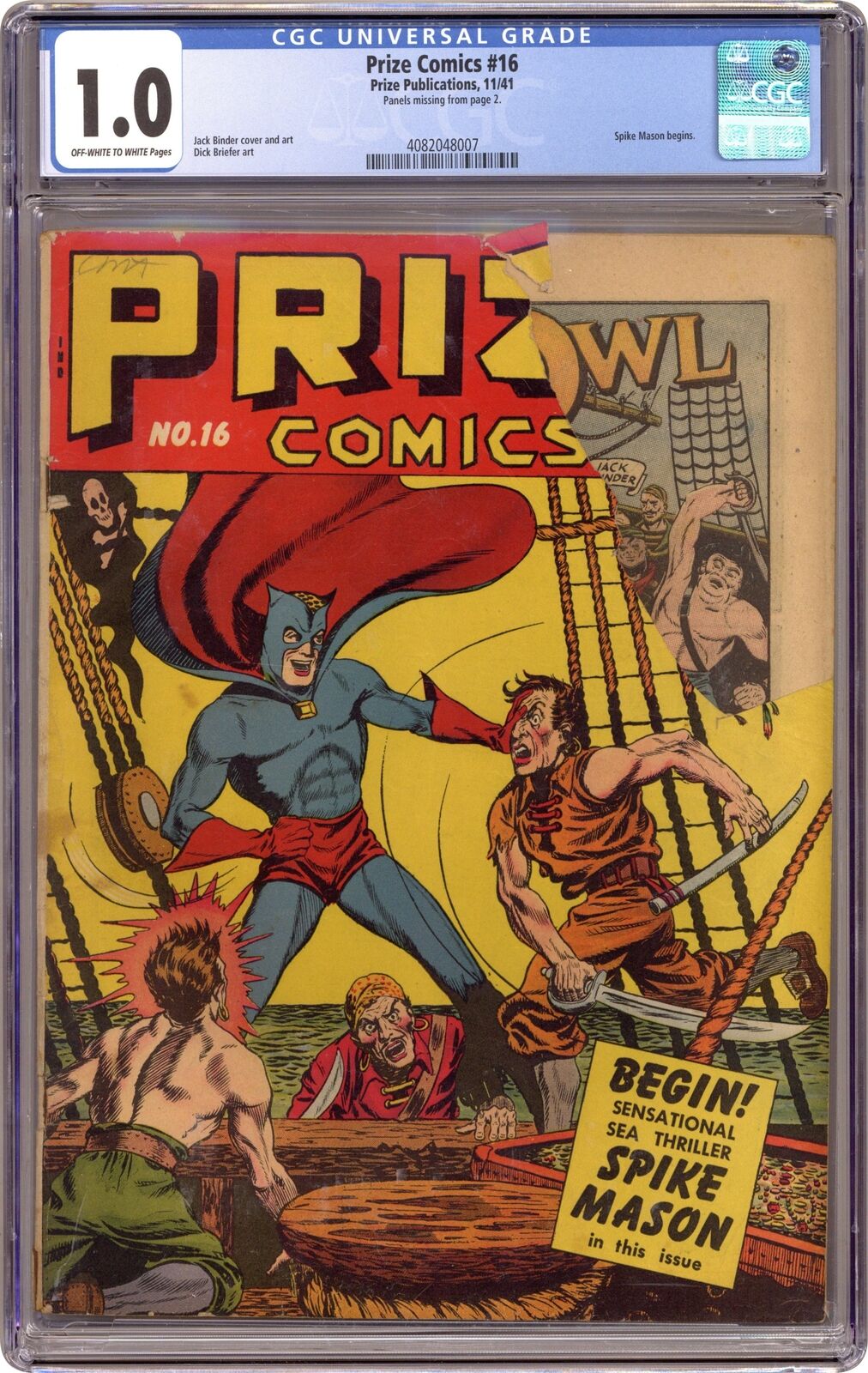 Prize Comics #16 CGC 1.0 1941 4082048007