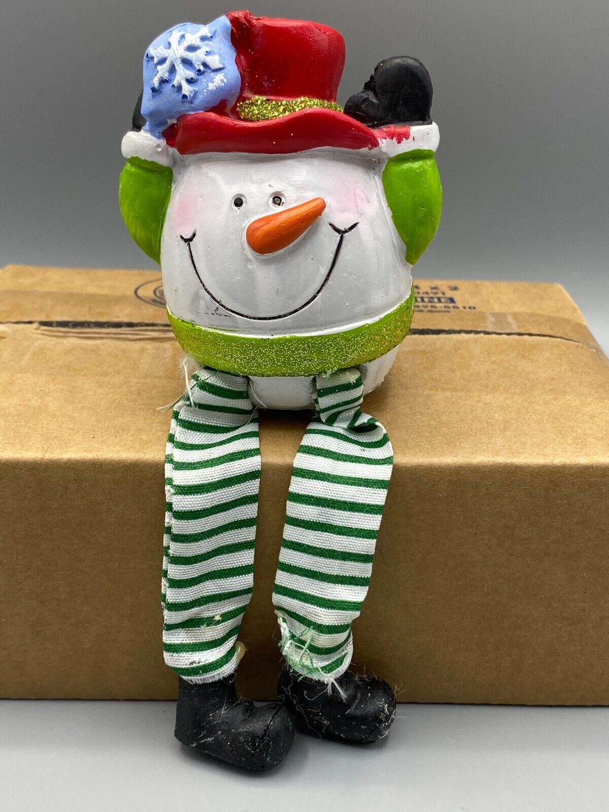 Snowman Christmas Themed Shelf Sitter Holiday Decor