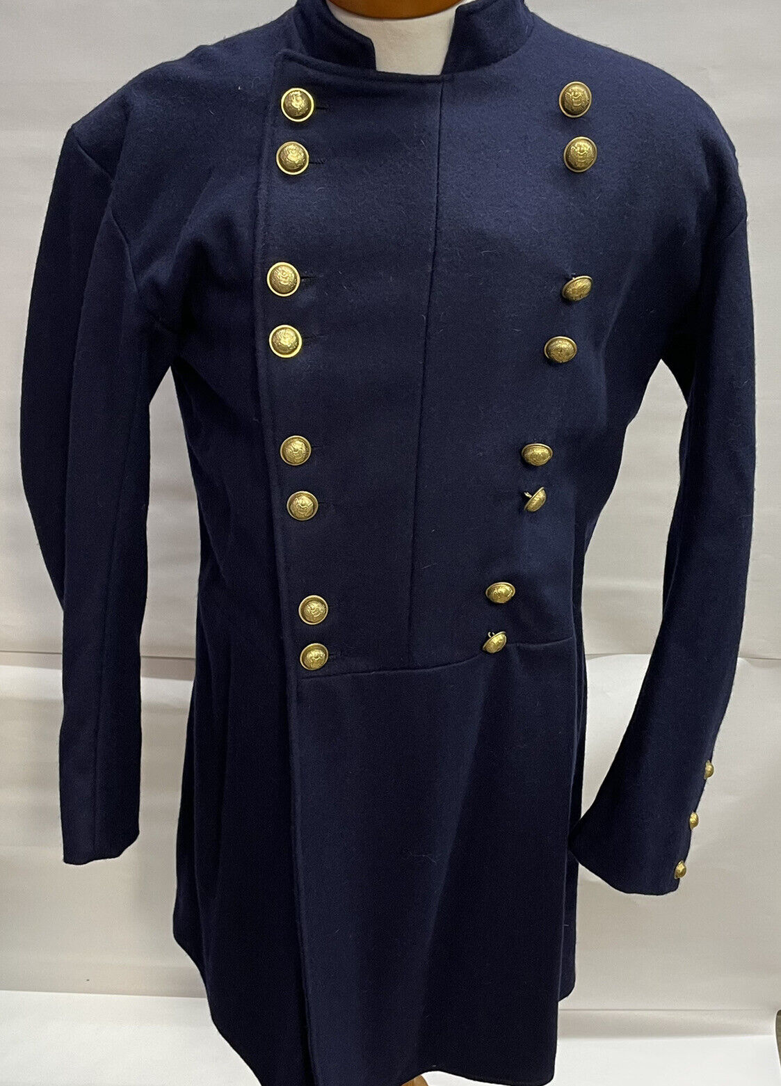 Pre WWI US Army Officer Reproduction Double Breasted Wool Frock Coat Size 48
