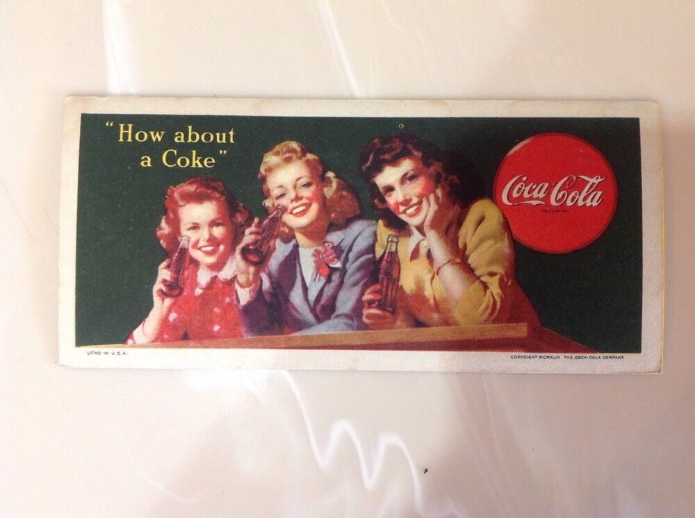 1944 Coca Cola Ink Blotter \