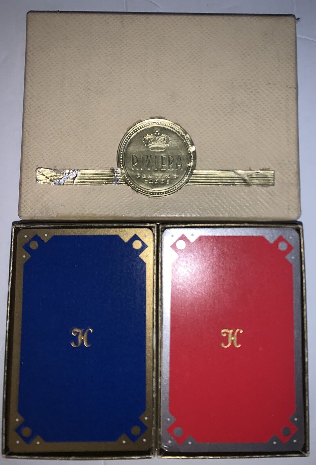 Vintage Riviera Cards Full Deck & Original Box US Playing Card Co. Cincinnati OH