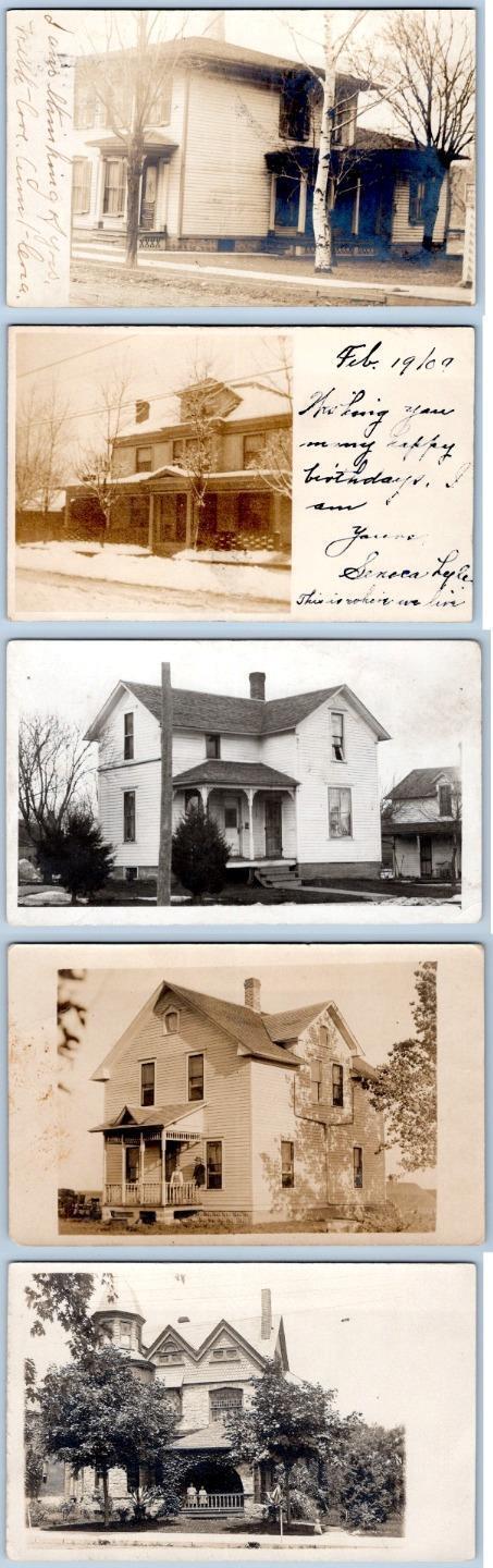 LOT/5 RPPC HOUSES ARCHITECTURE PHOTO POSTCARDS CONDITION VARIES EARLY 1900\'s #3