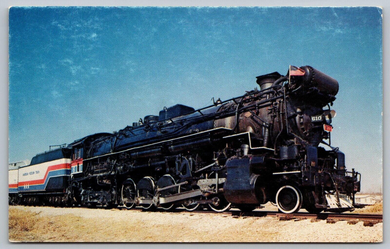 Postcard The American Freedom Train Massive Steam Locomotive #610 VTG   G12
