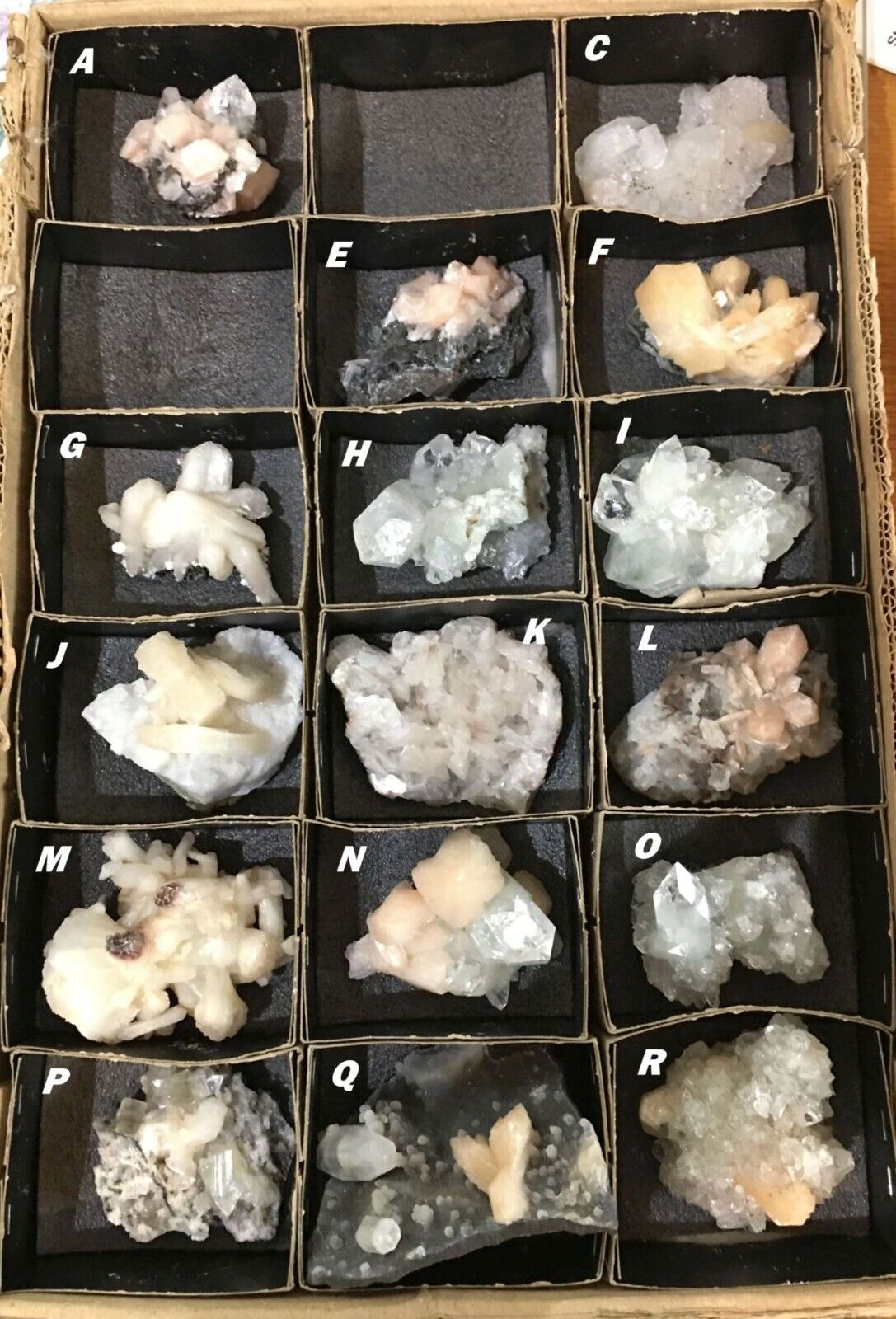 Nice 16 Piece Zeolite Crystal Selection - (various calcium aluminum silicates)