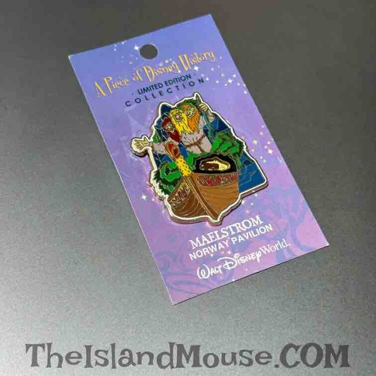 Rare Disney LE WDW Piece History Maelstrom at Norway Pavilion Pin (NO:37920)