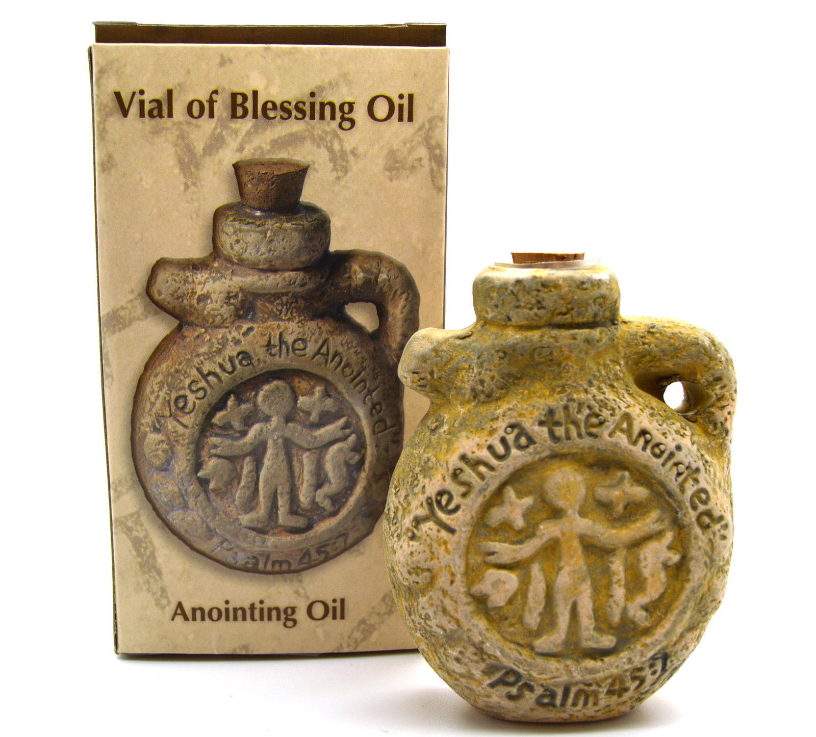 Anointing Oil Blessing oil flask from Israel Holy Land engraved Yeshua replica