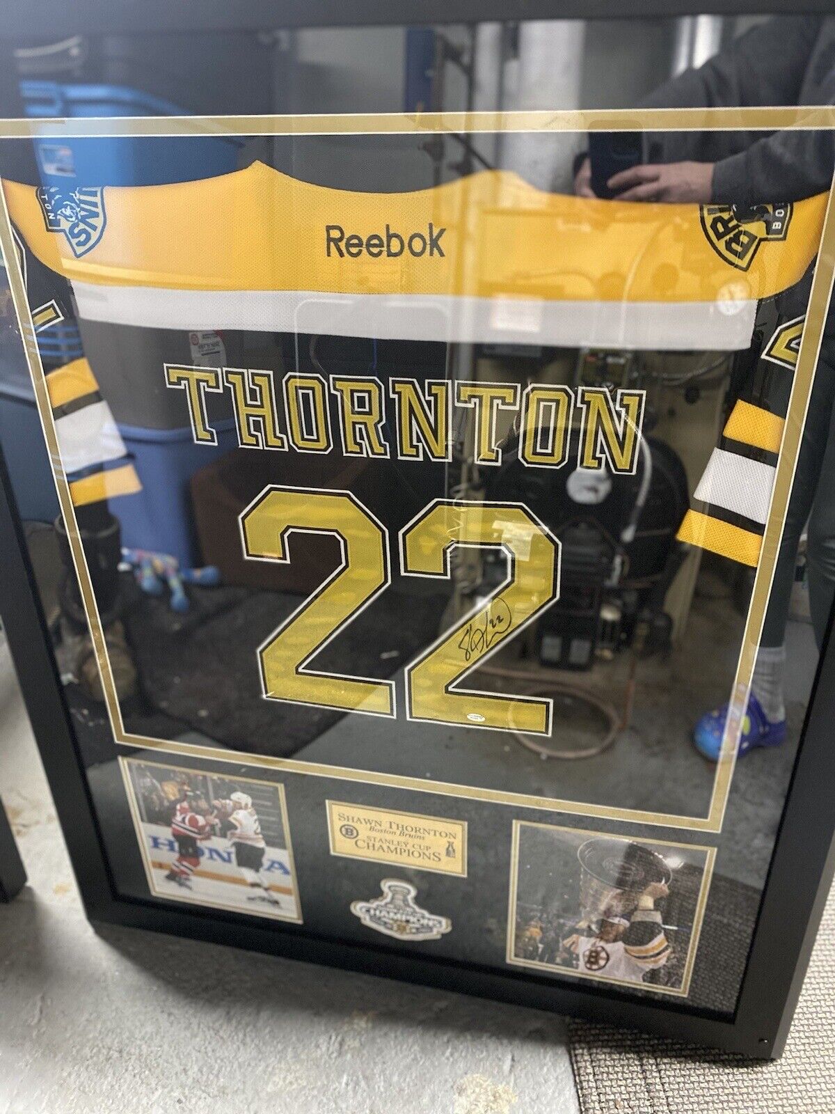 Autographed Framed Shawn Thornton #22 Boston Bruins Shirt Stanley Cup Champions
