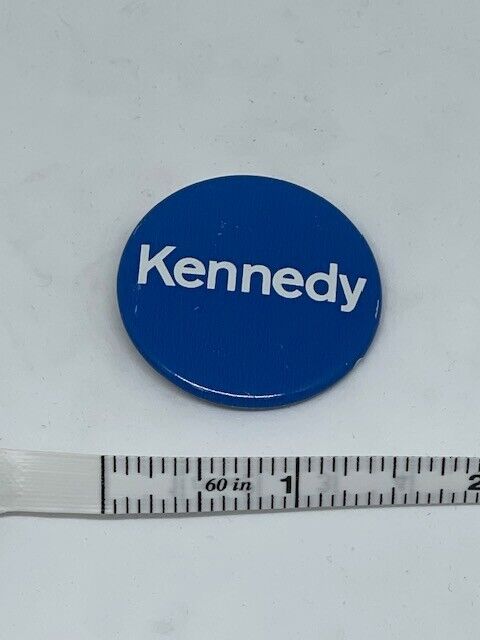 Vintage 1968 Kennedy Blue White Presidential Political Campaign Button Pinback
