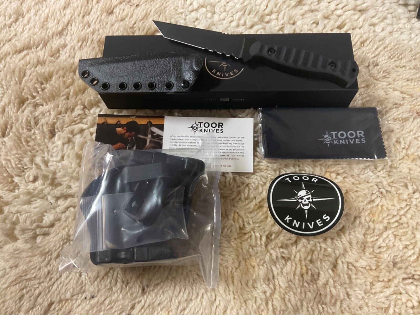 TOOR KNIVES LIMITED EDITION OVERLORD SHADOW BLACK SHEATH/STRAP RETENTION SYSTEM