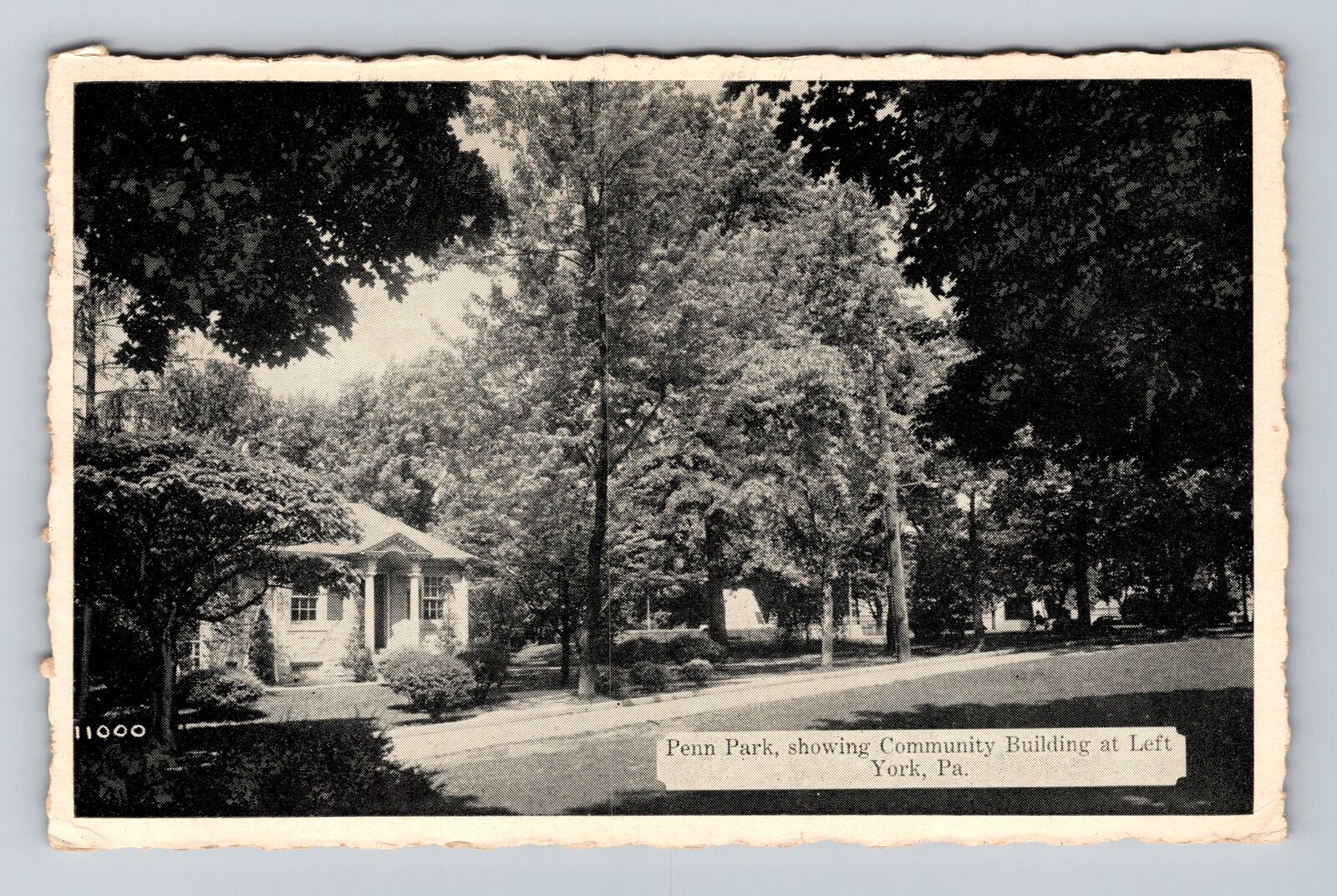 York PA-Pennsylvania, Penn Park, Community Building, Vintage c1939 Postcard