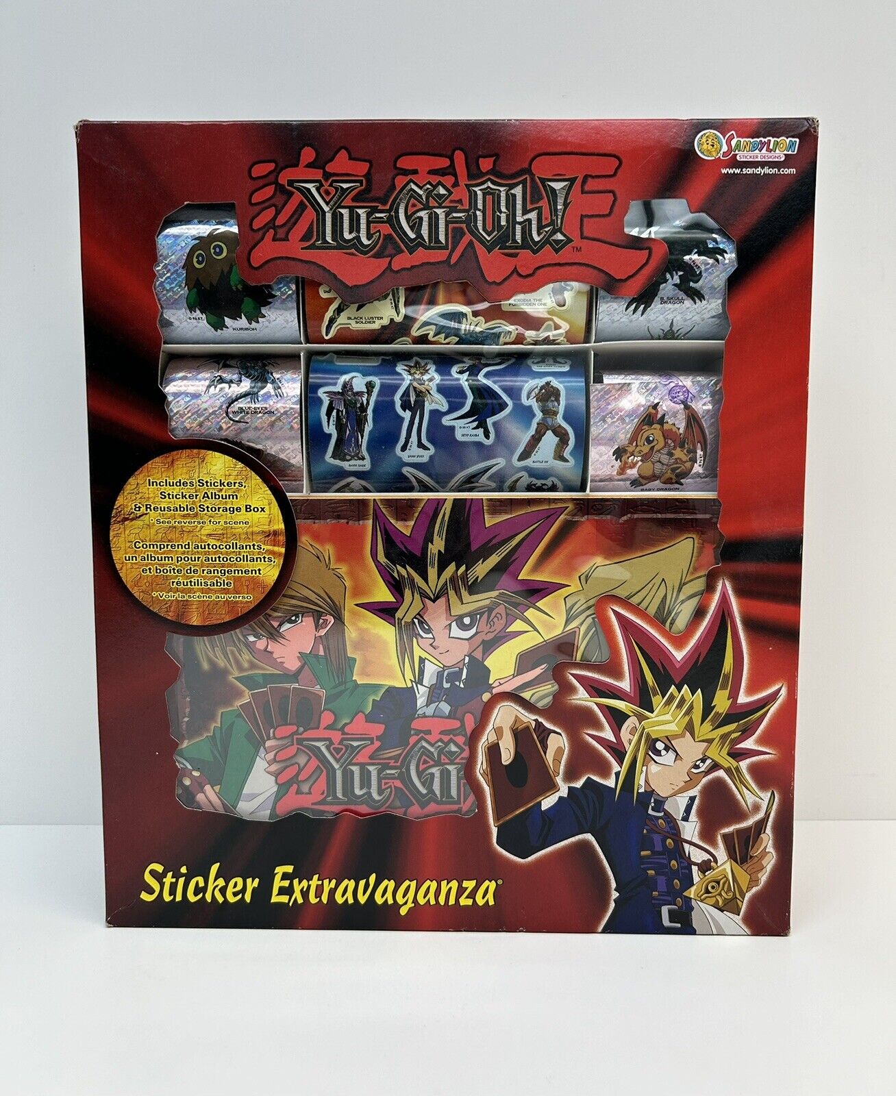 Yu-Gi-Oh Sticker Extravaganza-Collectible Stickers-Album-Storage Box-1996 (NEW)
