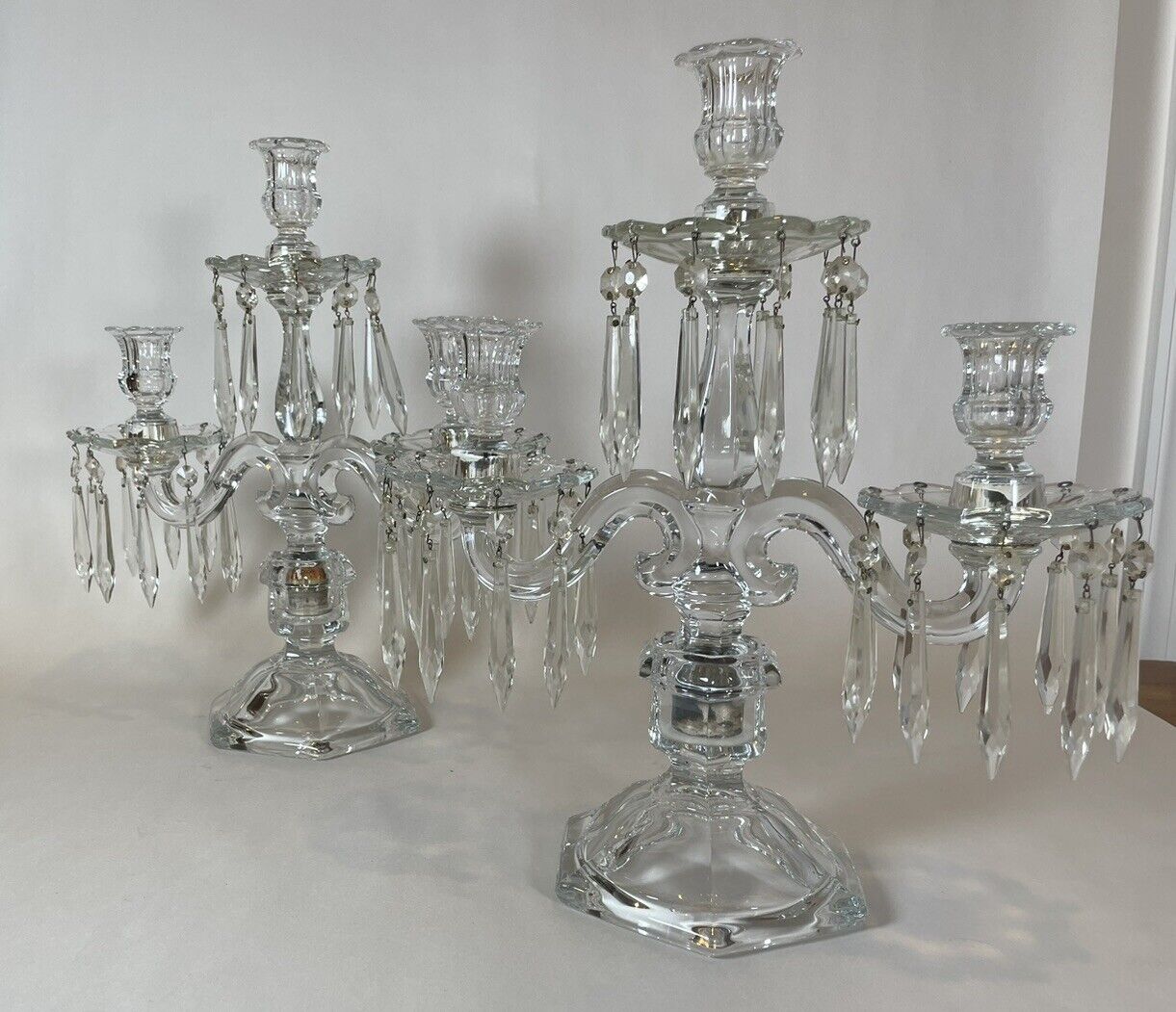 PAIR Of EUROPEAN 3 ARM CANDLE HOLDERS