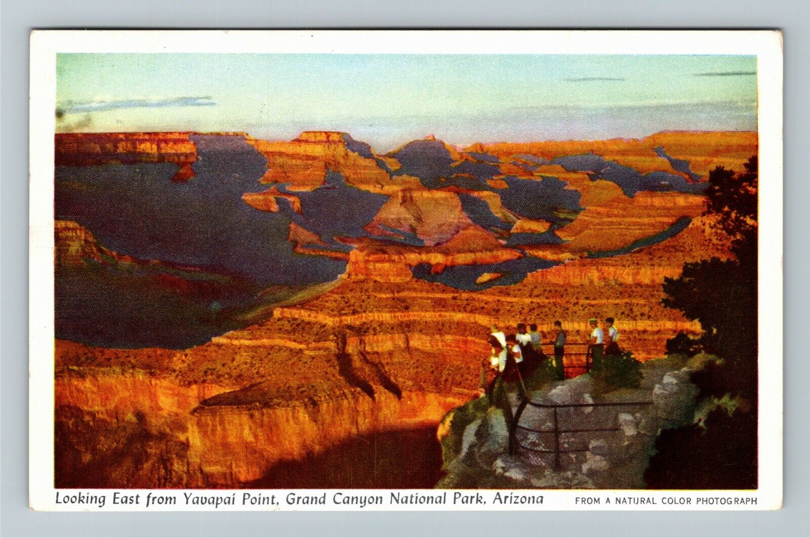 Grand Canyon National Park AZ-Arizona, Yavapai Point c1947 Vintage Postcard