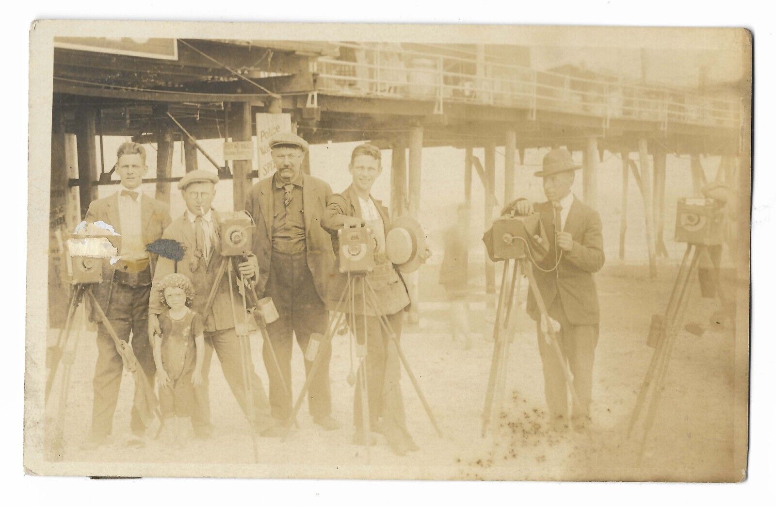 1910 Pier Old Orchard Beach, Maine,Photographers of Newport Studios ,Rare RPPC
