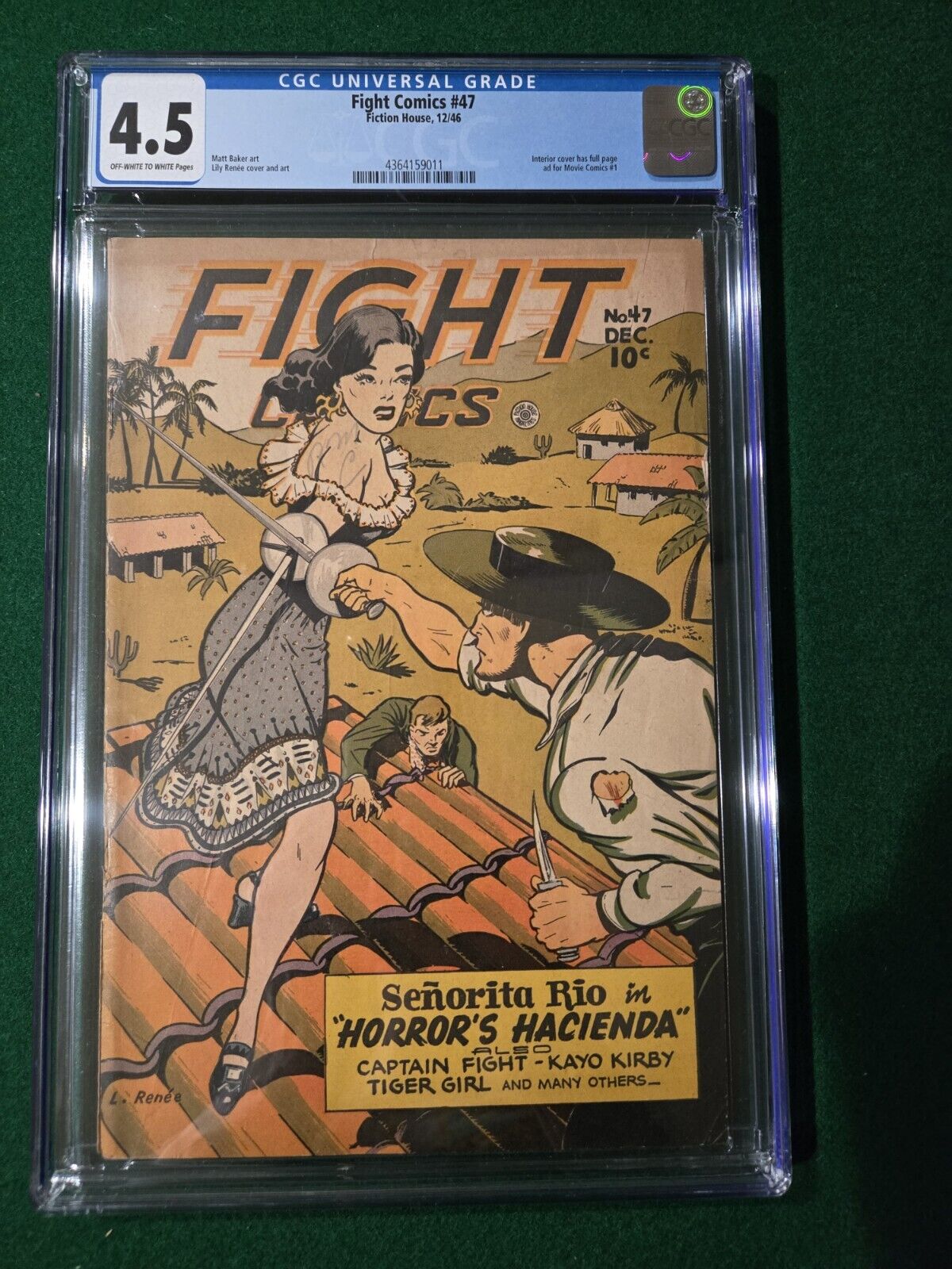 Fight Comics #47 CGC 4.5 1946 BAKER Art Senorita Rio GGA