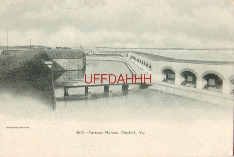 pre-1907 FORTRESS MONROE, NORFOLK, VA.