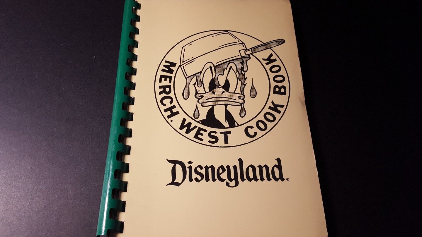 RARE VTG Disneyland Cookbook Merch. West California  Donald Duck