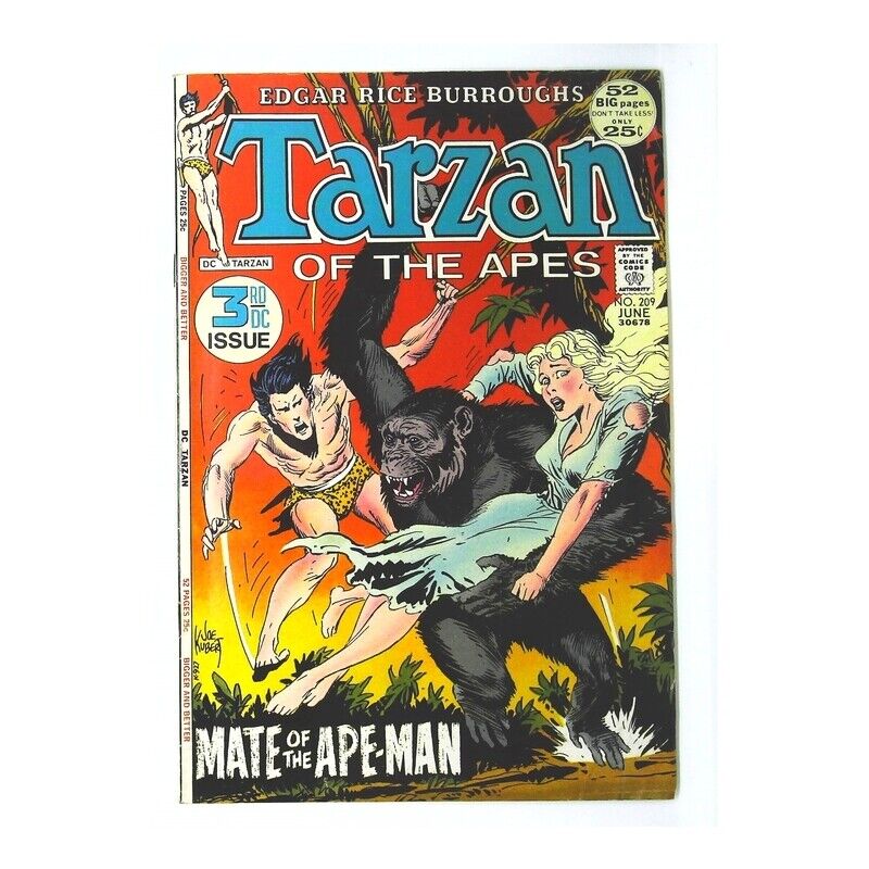 Tarzan (1972 series) #209 in Very Fine minus condition. DC comics [v\