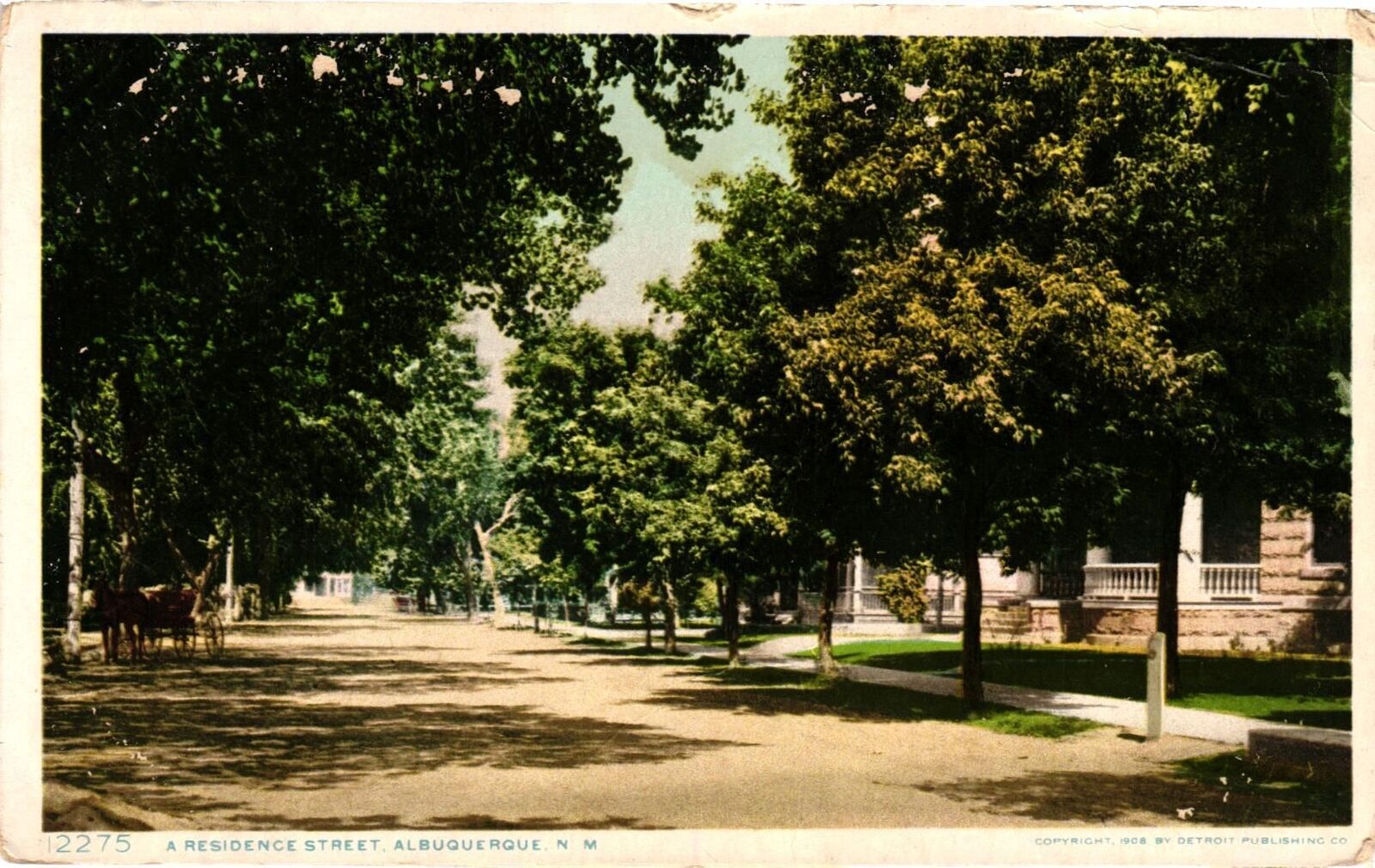 Vintage Postcard- 12275. Residence St, Albuquerque, NM UnPost 1910