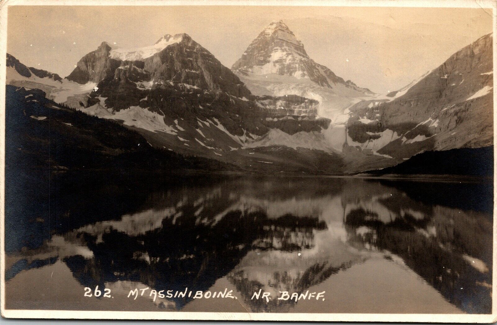 AZO RPPC Postcard BC Mountain Assiniboine & Lake Magog 1930s M64