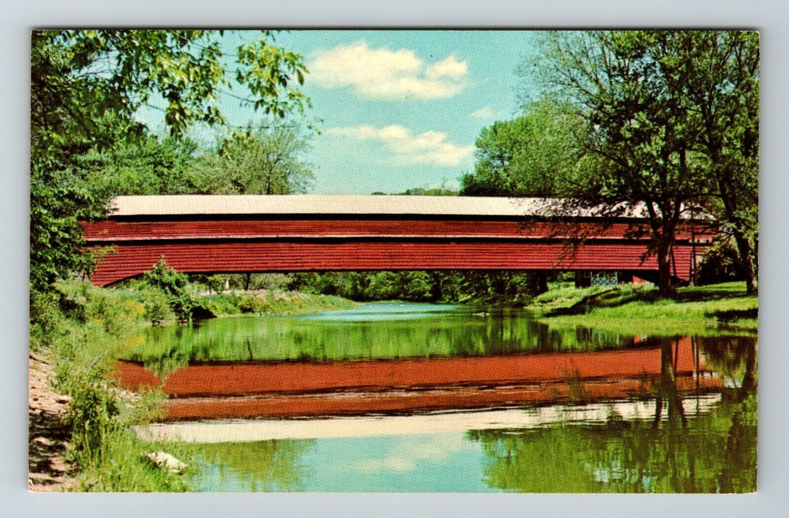 Lenhartsville PA-Pennsylvania, Covered Bridge, Dreibelbis, Vintage Postcard