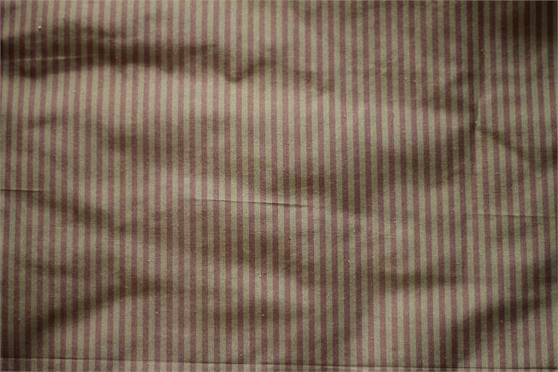 Striped Silk Taffeta Fabric ~ Carnival ~ Plum & Olive