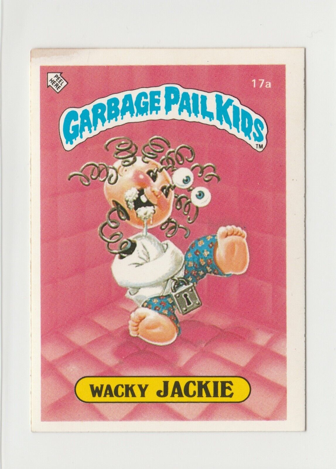Garbage Pail Kids GPK UK mini Wacky Jackie vintage 1985 British Series 1