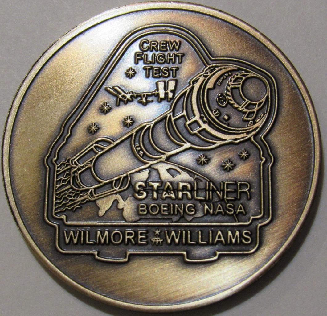 STARLINER CREW TEST FLIGHT ATLAS V AB COIN SPACE MISSION WILMORE WILLIAMS TO ISS