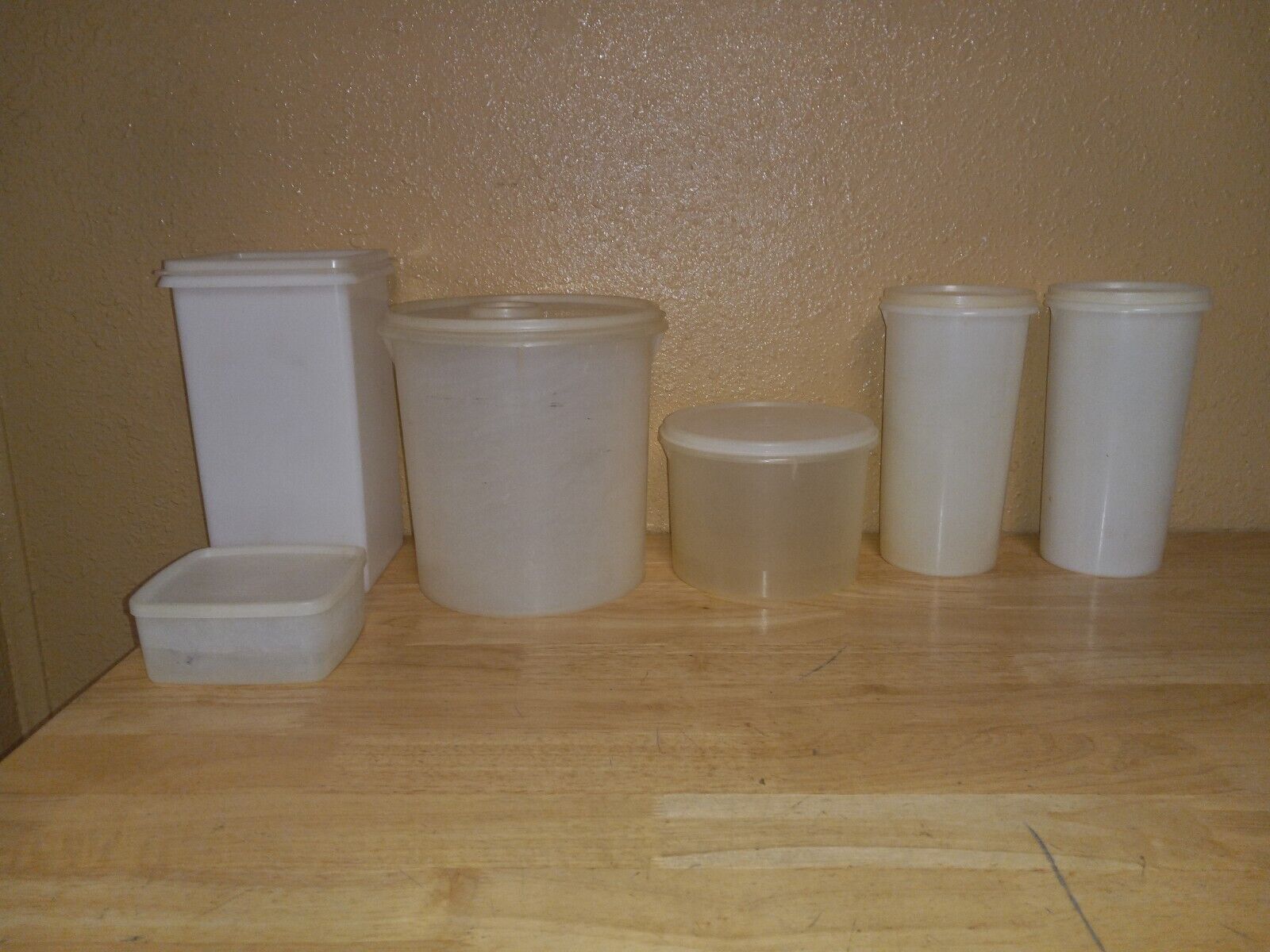 Vintage Tupperware Clear Storage Containers Set Of 6