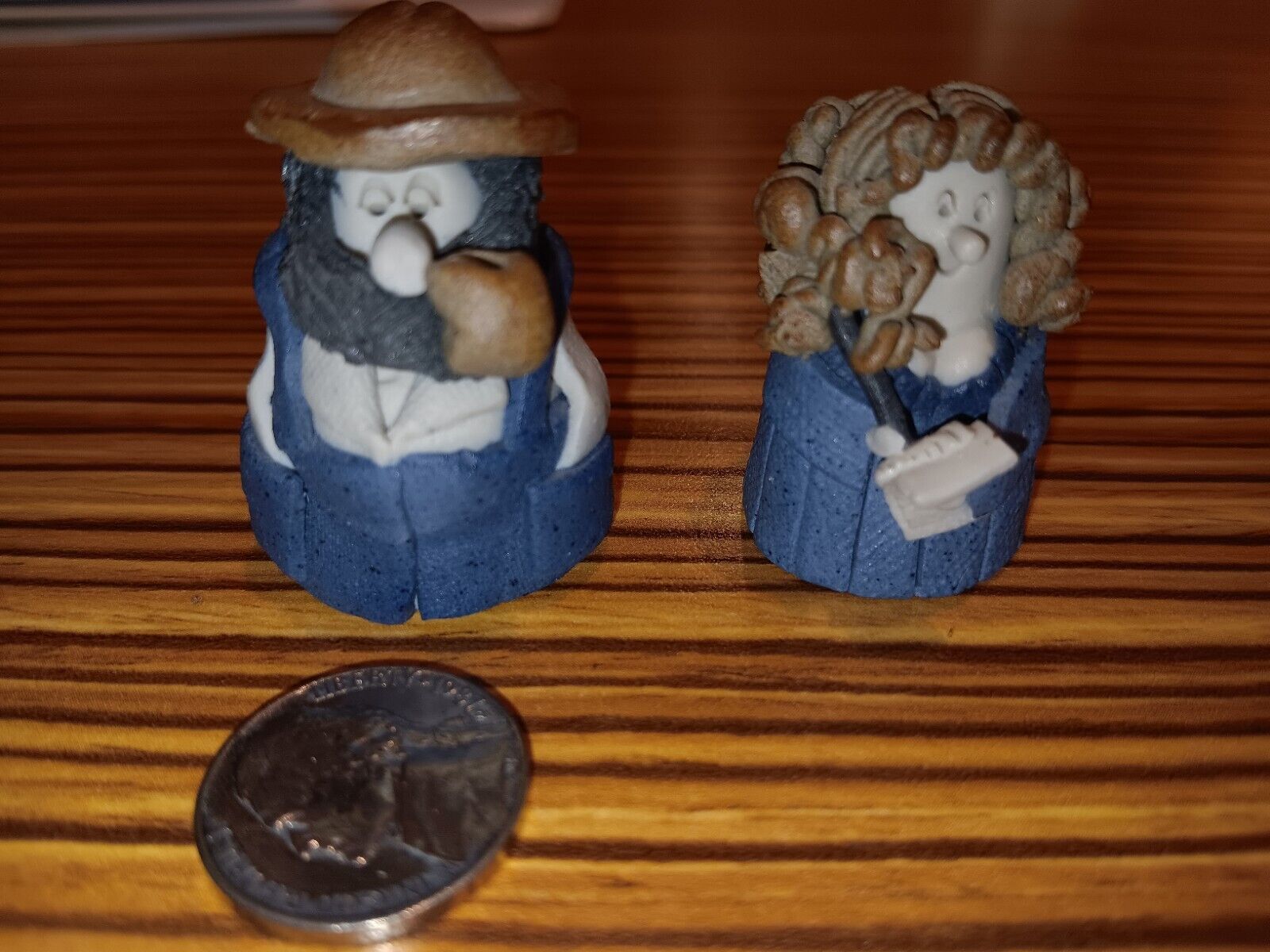 Vintage Hand Made Clay Figurines