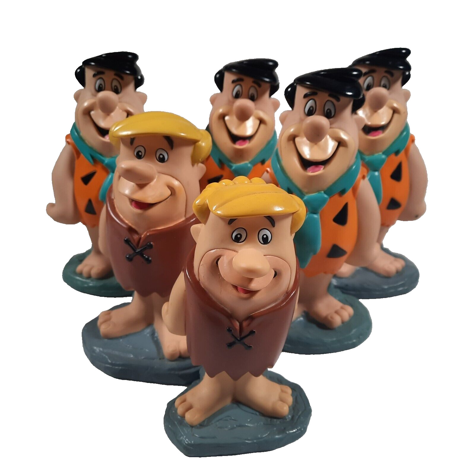 6 Vintage Fred Flintstone & Barney Rubble  Banks ©1994 H-RPI Excellent Condition