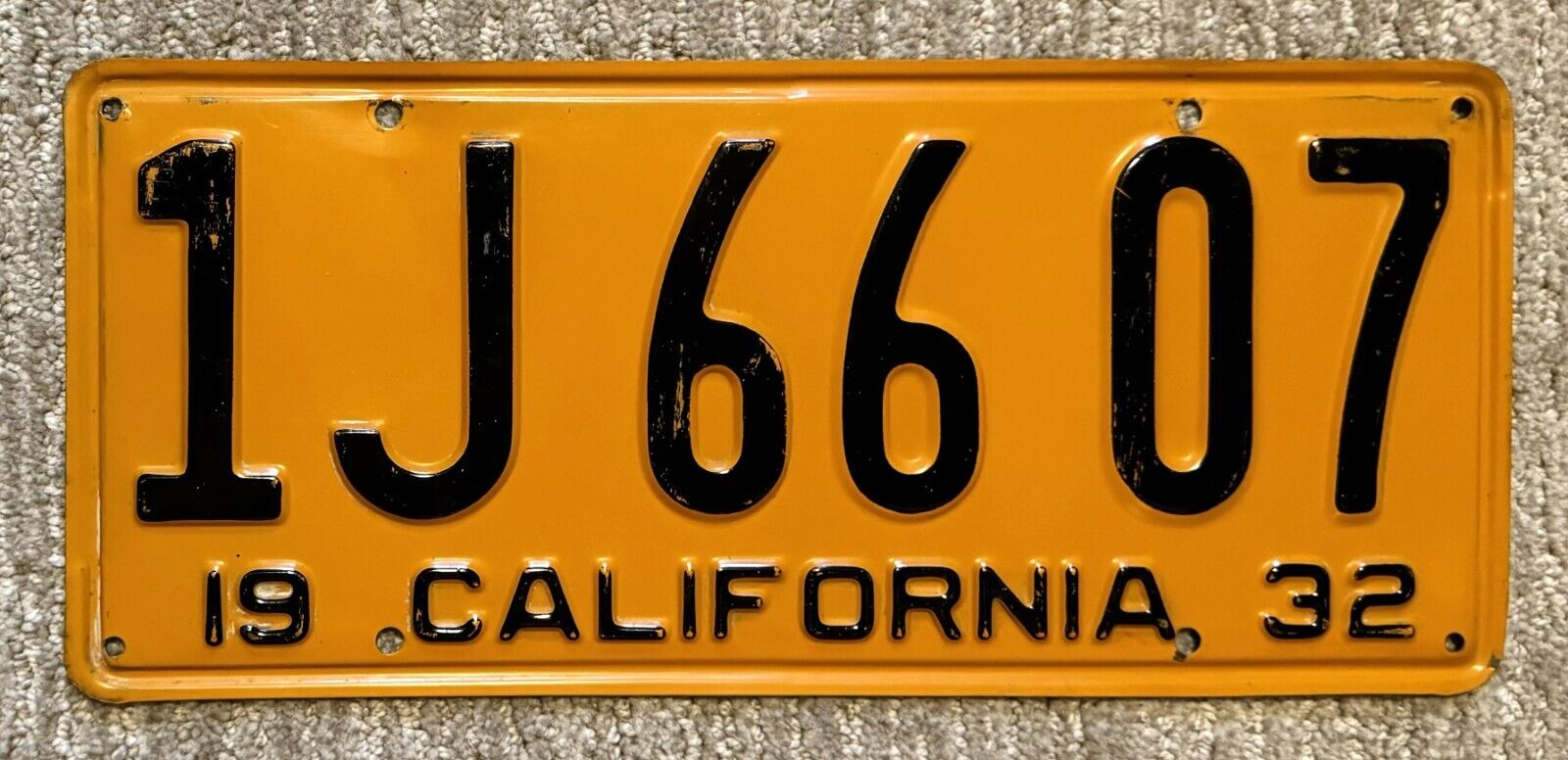 1932 California License Plate - Nice Original Paint