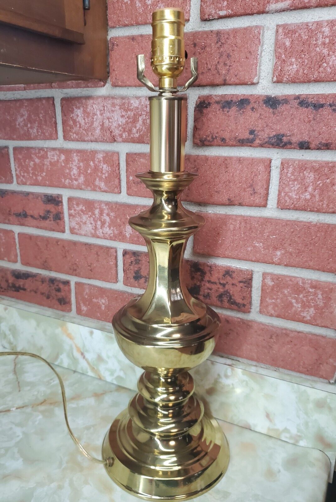 Leviton Heavy Brass Table Lamp. Pre-owned. No Shade. PLS READ