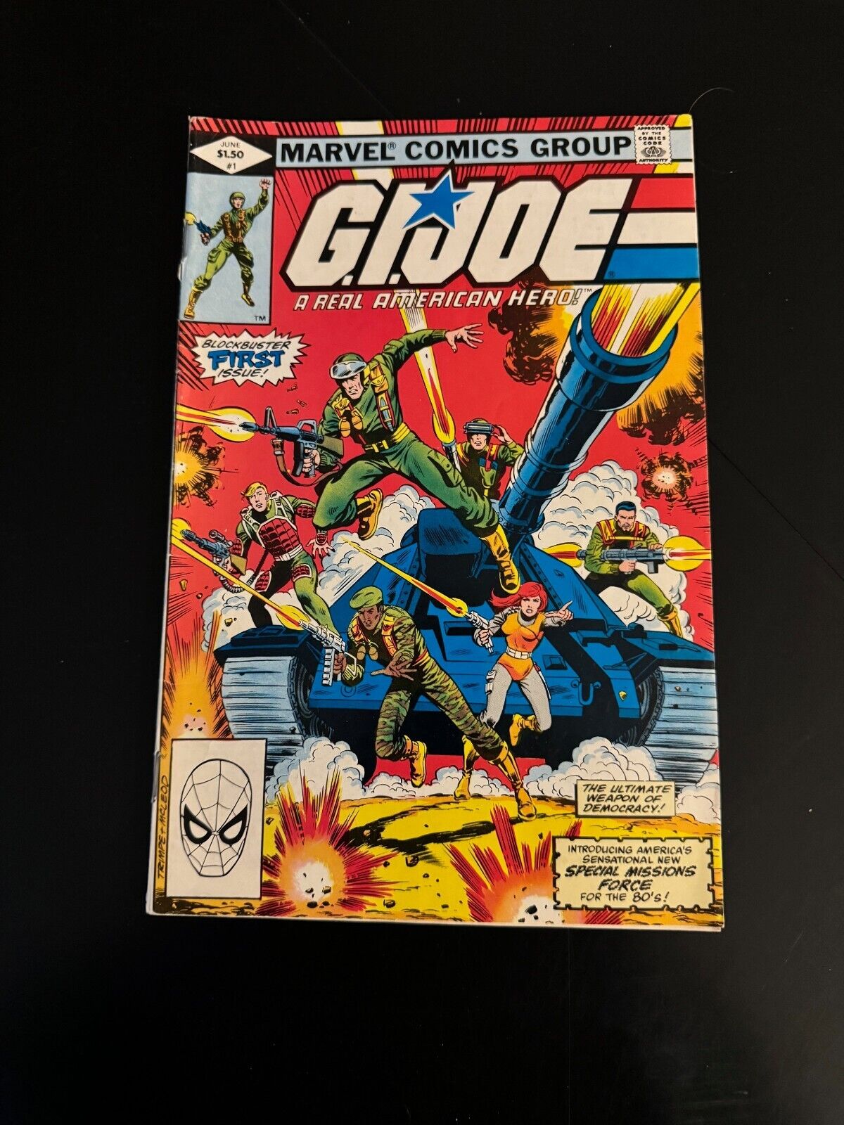 Vintage 1982 GI Joe #1 Marvel Comic Book Good Condition BX 800