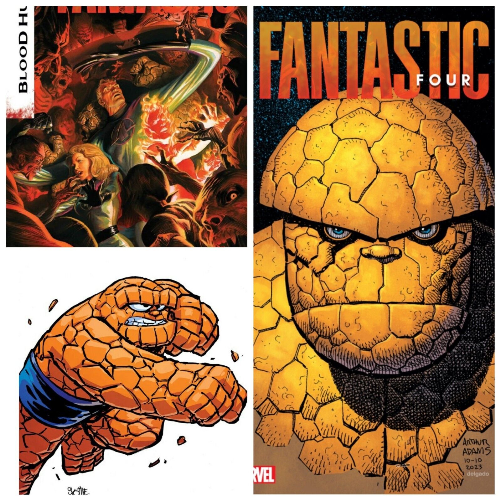 Fantastic Four #21 Set Of 3 Skottie Young Arthur Adams PRESALE 6/12 Marvel