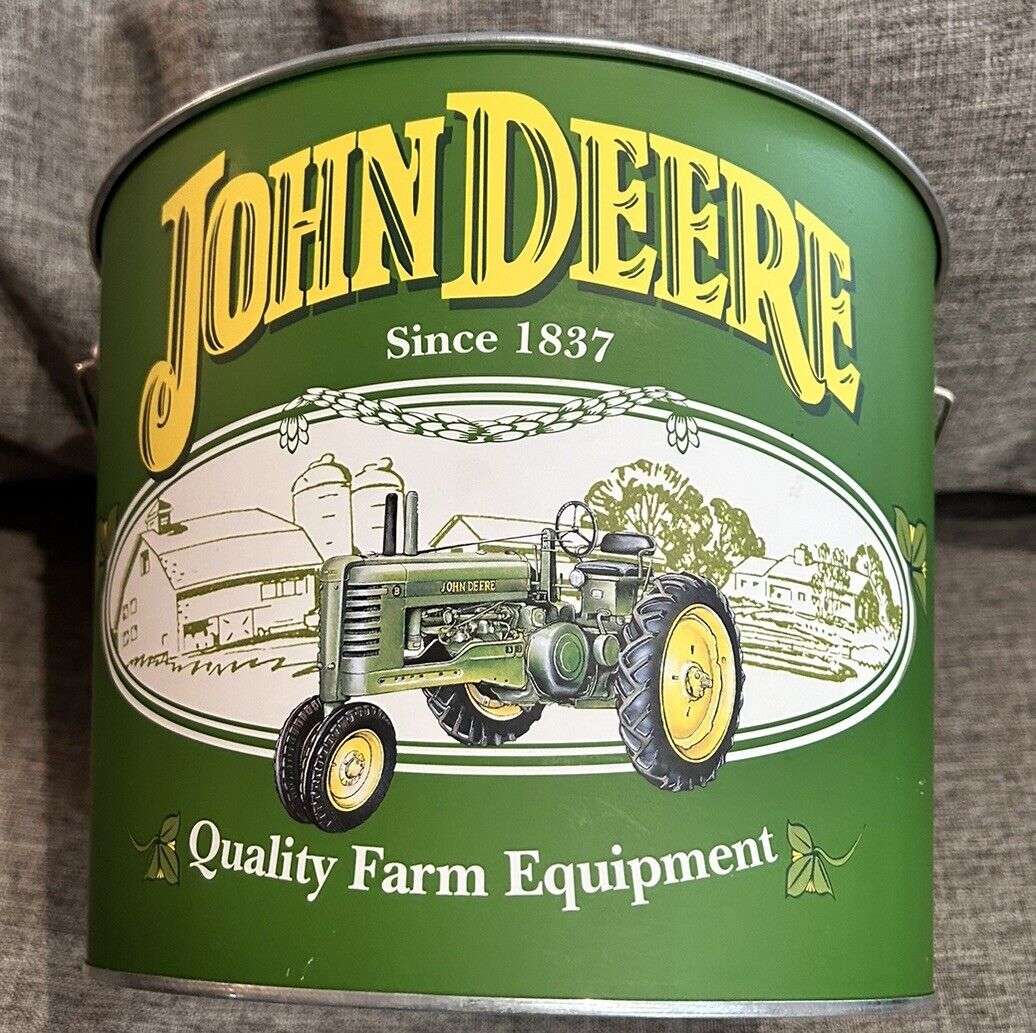 John Deere Tin Box Company Pail