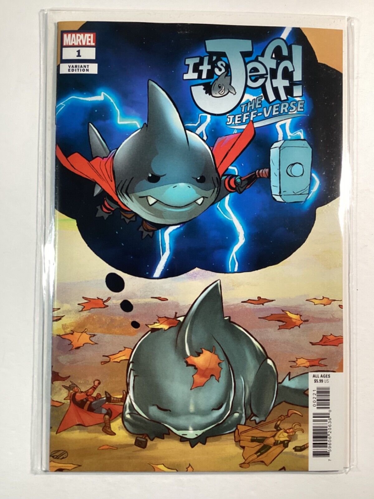 IT’S JEFF 🐳 THE JEFF VERSE #1B VF 8.0🥇PREMIER ISSUE🥇🏆COVER BY MATTEO LOLLI🏆
