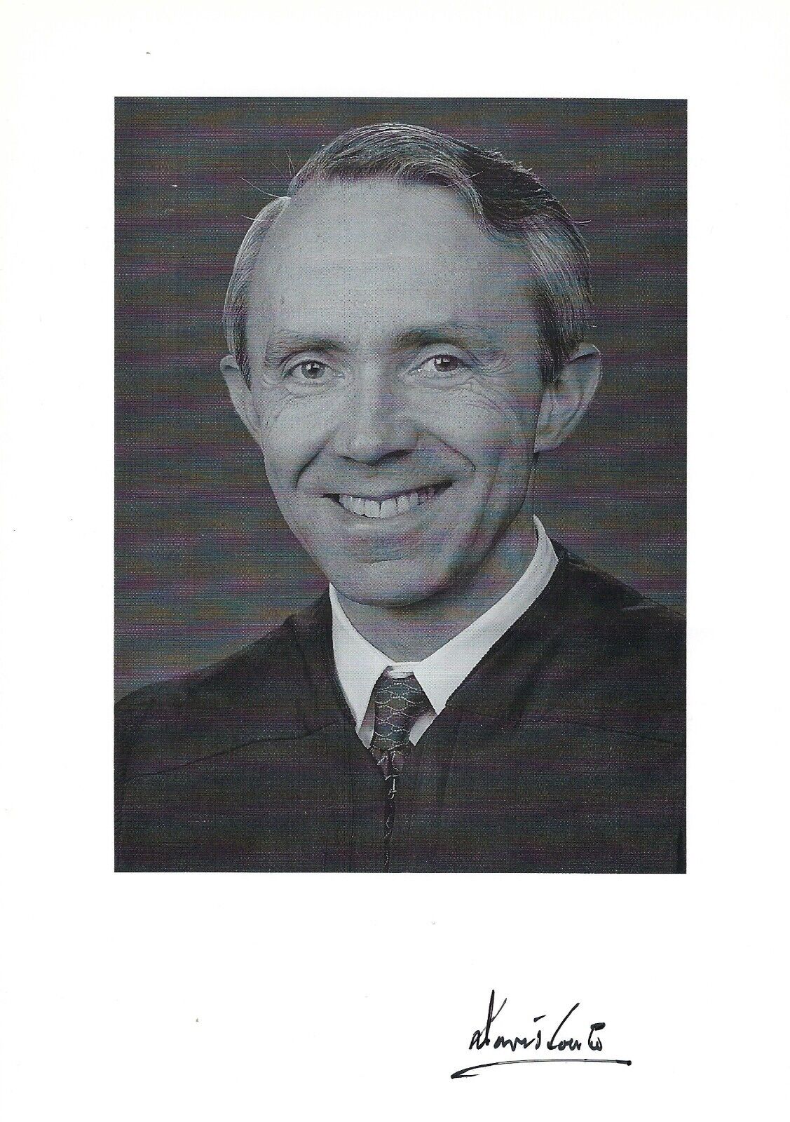 Supreme Court Justice David Souter Signed 6 x 9 Black & white Photo