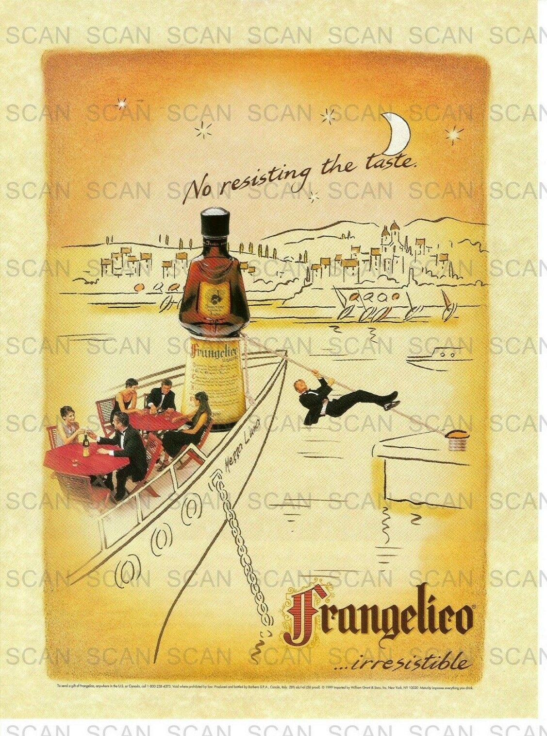 1999 Frangelico Liquore Vintage Magazine Ad    