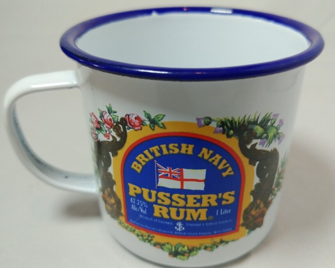 Vintage Pusser\'s Rum Metal Tin Cup British Royal Navy