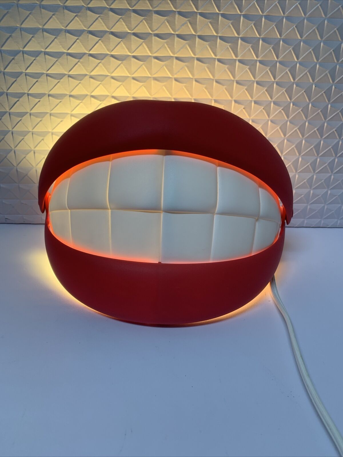Vintage IKEA Flabb Lamp Light Lips Mouth Teeth Table Wall Hanging Pop Art