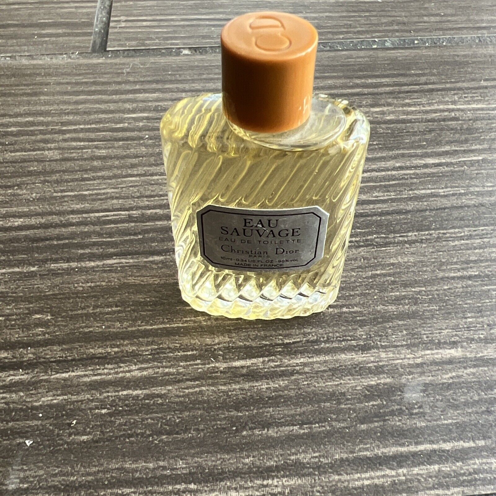 Vintage EAU SAUVAGE CHRISTIAN DIOR Miniature Parfum 10ml .34 FL.OZ Glass Bottle