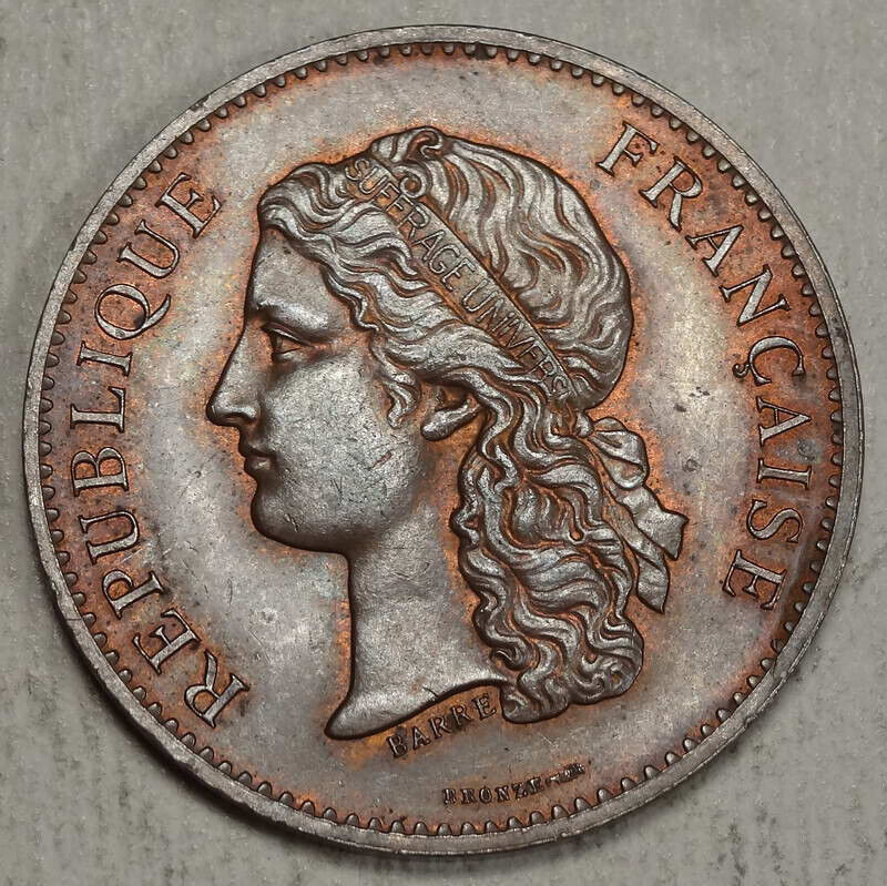 Souvenir Medallion, 1889 Exposition Universelle, Paris France, Choice Unc
