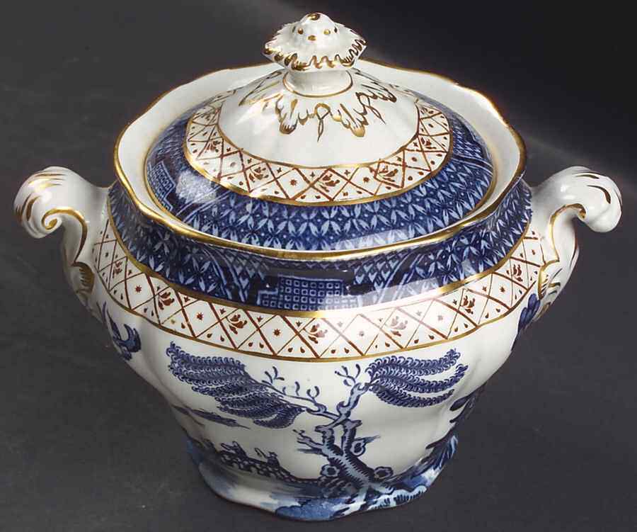 Booths Real Old Willow Blue Sugar Bowl 5936904