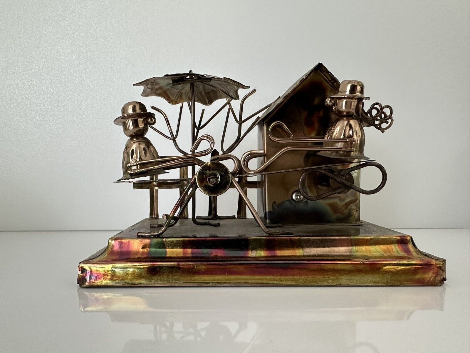 Berkeley Designs Metal Seesaw Moving Music Box Its A Small World Copper Tin