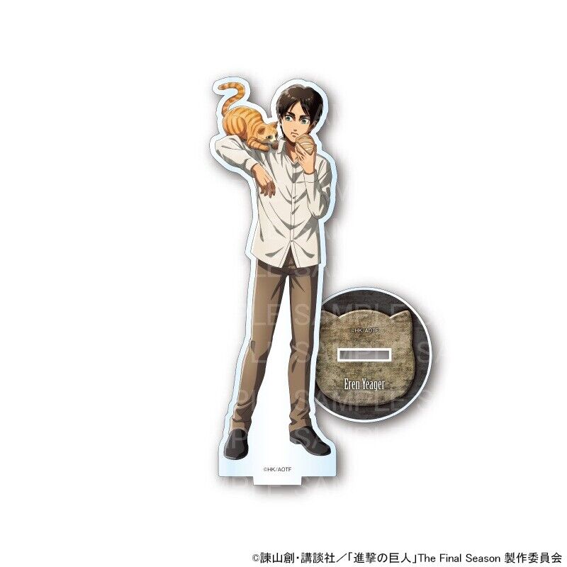 Attack on titan Acrylic stand WITH CAT CAFE Toushin ver. - Eren / Hans[Single]